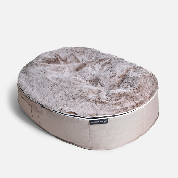 (L) Premium Indoor/Outdoor Dog Bed (Cappuccino)